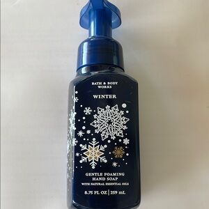 Bath & Body Works Blue Foaming Hand Soap with Snowflake Design